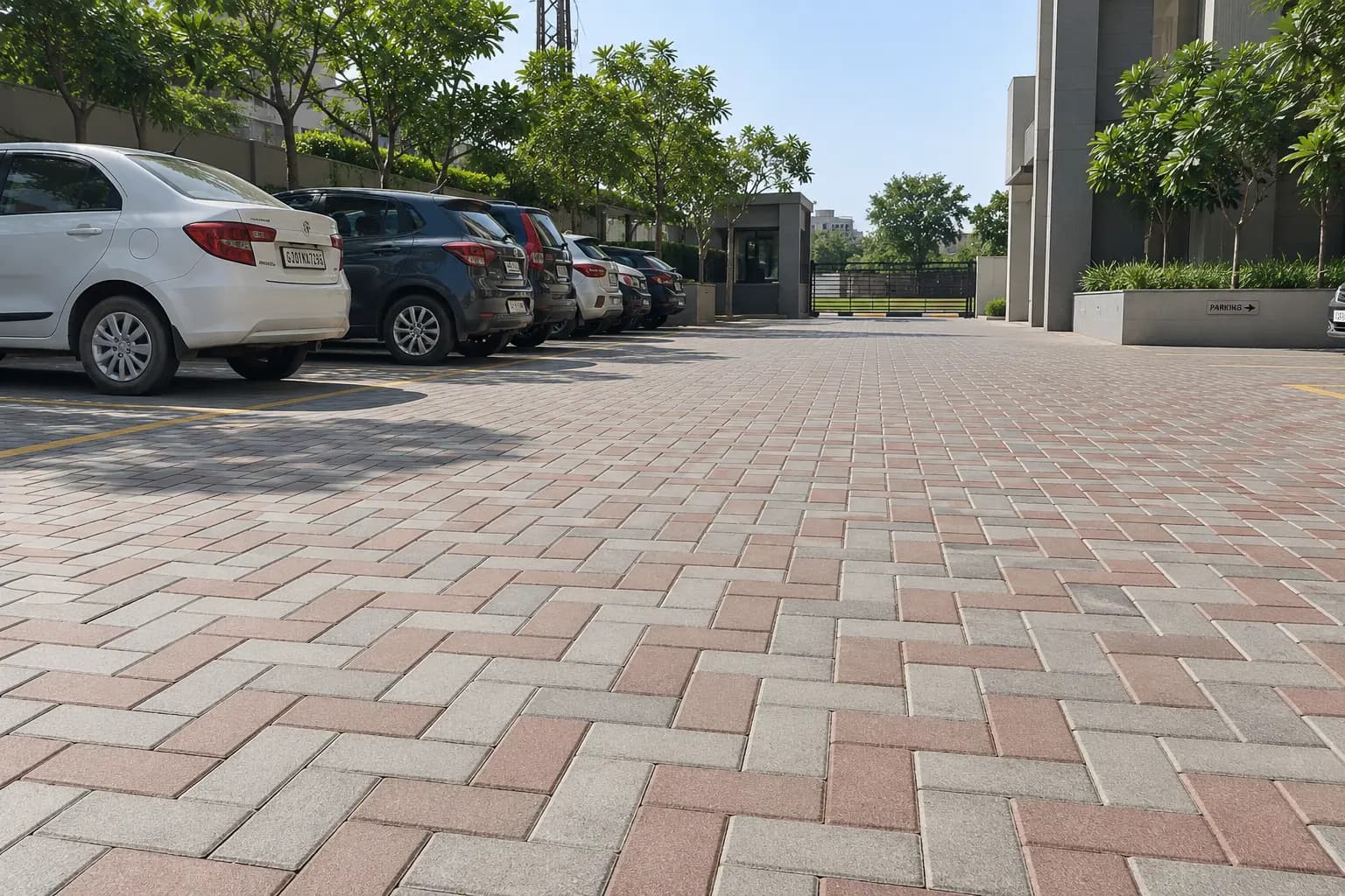 Parking Areas paving in use