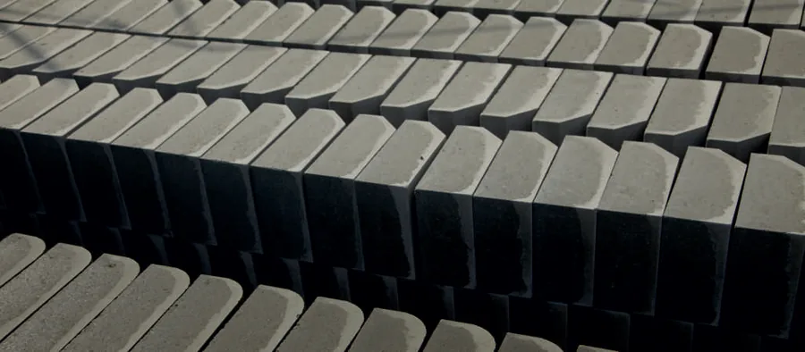 Industrial paving in use