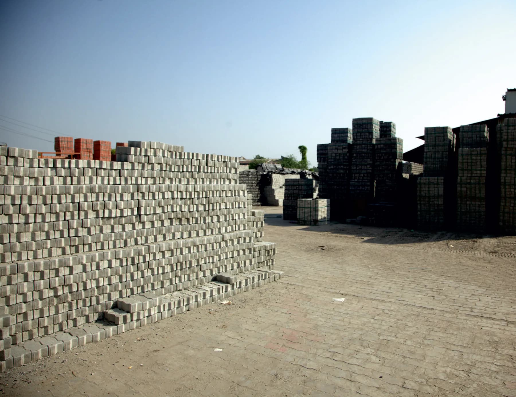 Industrial paver block application