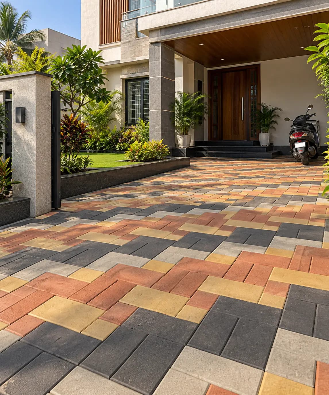 Residential paver block application